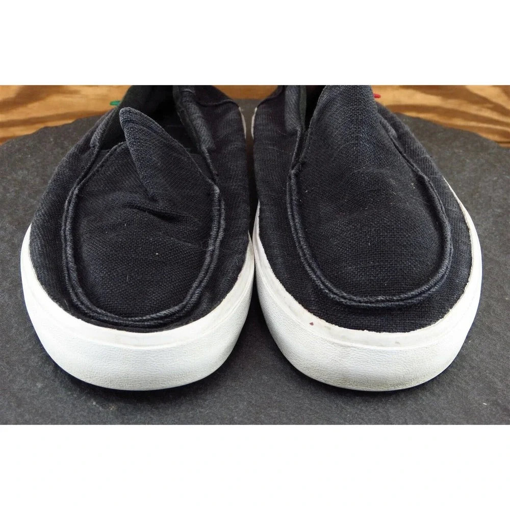 VANS Shoes Sz 6.5‎ M Black Loafer Fabric Men 721277